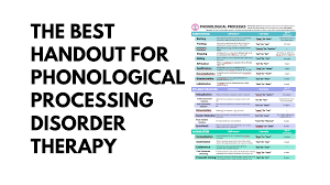 The Best Handout For Phonological Processing Disorder