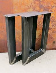 Table En Metal De Forme Industrielle U Jambes Inverse 4 X 2 Etsy Metal Table Legs Metal Table Table Legs