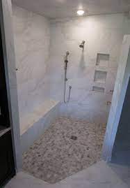 Touch device users can explore by touch or with swipe gestures. Marble Look Shower With Long Bench Ceiling Tile Bathroom Shower Walls Shower Installation Shower Tile
