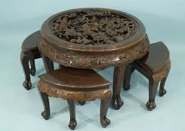 28 Antique Chinese Carved Wood Nest Of Tables Lot 28 Antique Chinese Furniture Hand Carved Furniture Chinese Furniture