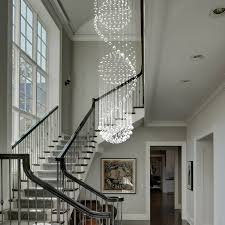 Modern Three Sphere Raindrop Spiral cyrstal Chandelier for Foyer