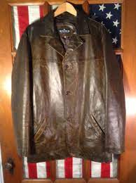 Mens Xxl Brown Leather Jacket Florence Italy Mitici Anni 60 Button Up Slim Fit Brown Leather Jacket Leather Jacket Jackets