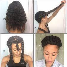Mimi Johnson On Instagram For The Double Braid Halo I Started With Freshly Washed Hair That Was Detang Natural Hair Styles Long Hair Styles Curly Hair Styles