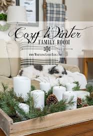 My Cozy Winter Family Room Worthing Court Christmas Coffee Table Decor Winter Decor Winter Home Decor