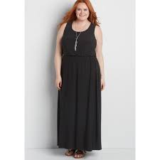 Maurices Plus Size Maxi Dress With Crocheted Back Women S 44 Liked On Polyvore Featuring Dre Plus Size Maxi Dresses Tiered Maxi Dress Curvy Maxi Dress