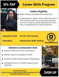 Sfl Tap Career Skills Program Fact Sheet Fort Bliss Soldier For Life Transition Assistance Program Facebook