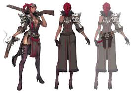 Gon Female Gunslinger Concept From Blade Soul Blade And Soul Outfits Character Modeling Character Model Sheet