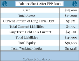 Please note the accounting for the ppp loan for tax reporting purposes may vary from that of u.s the following summarizes some of the accounting and financial reporting options for the ppp loan as such, revenue recognized should be separately stated and labeled on the financial statements. Surety Bonds And Payroll Protection Program Mg Surety Bonds