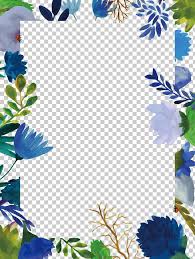 Floral seamless pattern and border. Floral Design Flower Png Clipart Blue Border Decorative Patterns Design Download Free Png Download