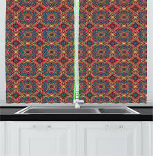 vintage curtains 2 panels set
