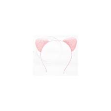 Kedi Kulak Pariltili Sac Tokasi Sac Bandi Tac Toka Acik Pembe Bebekya