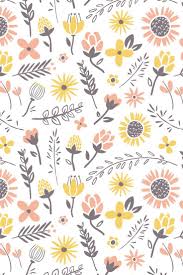 Delicate floral vintage pattern in orange color on the mute background, seamless vector as fabric texture Pastel Yellow Floral Wallpapers Top Free Pastel Yellow Floral Backgrounds Wallpaperaccess