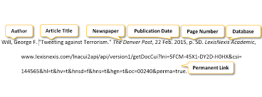How to cite a newspaper article apa from a database. Article Or Class Handout Citation Pscc Libraries At Pellissippi State Community College