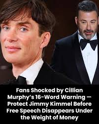Fans stunned by Cillian Murphy's bold 16-word warning: “Protect Jimmy  Kimmel before free speech disappears under money's weight” — a message  changing how people see Hollywood forever.  https://dnews.topnewsource.com/news/29254