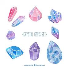 Gemmes De Cristal Mis Aquarelle Crystal Drawing Watercolor Gem Crystal Art