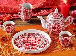 Double Happiness Mandarin Duck Blossoms Traditional Chinese Wedding Tea Set Wedding Tea Traditional Chinese Wedding Tea Ceremony