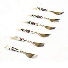 Magnolia Fork Set Fork Set Hand Painted Ceramics Magnolia