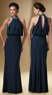 Sheath Column Jewel Floor Length Jersey Dark Navy Sleeveless Key Hole Mother Of The Bride Dress Draped 1604 M Mother Of The Bride Dresses Groom Dress Dresses