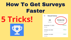 Sharing location history increases the chance of getting more surveys. How To Get Surveys Faster In Google Opinions Rewards Get More Surveys Youtube