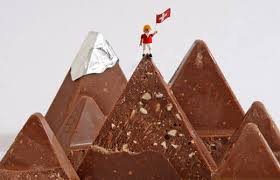 Switzerland A Mountain Scenery In Toblerone The Legendary Triangular Swiss Chocolate With Honey And Almond Nougat Swiss Chocolate Toblerone Chocolate