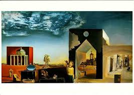 Experts who exhumed the body of salvador dalí to collect samples for use in a paternity claim have revealed that the enigmatic artist's trademark moustache still graces his face almost three decades. Suburbs Of A Paranoiac Critical Town By Salvador Dali Art Postcard Hippostcard