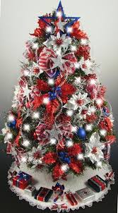 Decorated Mini Tabletop Christmas Tree Patriotic 4th Of July Etsy Christmas Tree Decorations Patriotic Christmas Tree Patriotic Christmas