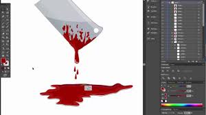 107 real blood splatter elements. Chopper Butcher Knife With Blood For Halloween Adobe Illustrator Tutorial Youtube