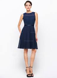 Us 105 00 A Line Scoop Neck Knee Length Chiffon Cocktail Dress With Pleated Jj S House Chiffon Cocktail Dress Cocktail Dress Dresses