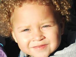 Dormant white genes which entered both of her parents' families long ago, a genetic mutation unique to her, or albinism. My Blonde Hair Blue Eyed Pri Babycenter