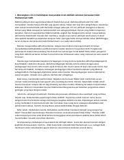 Latihan Esei Sejarah 1 Docx 1 Bincangkan Ciri Ciri Kehidupan Masyarakat Arab Jahiliah Sebelum Kerasulan Nabi Muhammad Saw Definisi Jahiliyah Dari Course Hero