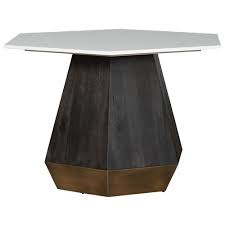 Glass top maze dining table glass top maze base dining table creativedesignsdecor 4 out of 5 stars (124) $ 2,747.00. Sienna Modern Classic White Marble Harwood Base Hexagonal Dining Table 41 D 50 D Kathy Kuo Home