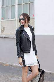 Lace Dress Elements Of Ellis Lace White Dress Lace Dress Outfit Black And White Jacket