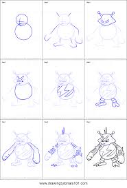 How To Draw Electabuzz From Pokemon Go Printable Drawing Sheet By Drawingtutorials101 Com Pokemon Drawings Easy Pokemon Drawings Drawings