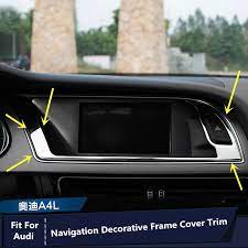 Interior Dashboard Navigation Decorative Frame Cover Trim For Audi A4 B8 2013 2015 Interior Accessories Interior Suv Car