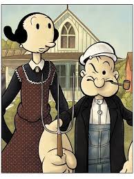 Popeye And Olive More Pins Like This At Fosterginger Pinterest American Gothic Parody American Gothic Painting American Gothic