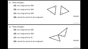 Practice with congruent triangles test 3 series 2 extremely ease you. Quiz A 01 To 08 Proving Triangles Congruent By Sss Sas Asa Aas Or Hl Youtube