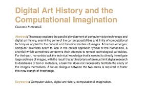 Manovich On Twitter Giacomo Mercuriali Digital Art History And The Computational Imagination Pdf One Of The Articles In 3rd Issue Of International Journal For Digital Art History Https T Co Mdq6ggjf38 Https T Co O5x84cajne We are a sharing community.