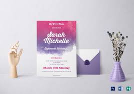 Design debut sample 18th birthday invitation. Watercolor Debut Invitation Design Template In Word Psd Publisher