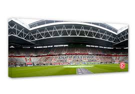 Es wird emotional, obwohl ich nicht dabei sein dennoch schlägt sein herz heute für düsseldorf. Hochwertiges Leinwandbild Fortuna Dusseldorf Stadion Innenaufnahme Von K L Wall Art Wall Art De