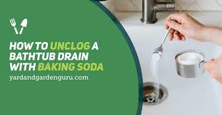 Soak these kitchen staples in baking soda and water to freshen them up so you can use them a little clear a stubborn drain by pouring a 1/2 cup of baking soda down it, followed by a 1/2 cup of vinegar ($4, amazon.com). How To Unclog A Bathtub Drain With Baking Soda