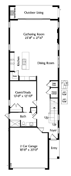 Contemporary Style House Plan 74287 With 5 Bed 4 Bath 2 Car Garage Narrow House Plans Garage House Plans Narrow House Designs