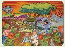 Cara mewarnai pemandangan dengan menggunakan crayon sama dengan mewarnai gambar yang lainnya. Teknik Gambar Cerita Kering Dan Basah