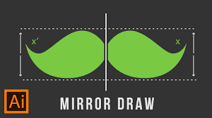 Learn illustrator, coreldraw and vector tutorials on vectorboom. Illustrator Trick Mirror Draw Youtube