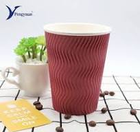 Biodegradable Paper Cup Customized Printed Ripple Wall Paper ...