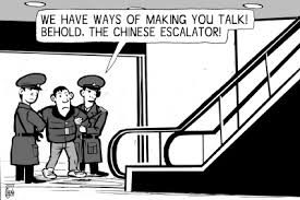 Surveillance cctv system horizontal sketch doodle. The Chinese Escalator By Sinann Media Culture Cartoon Toonpool