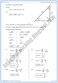 Trigonometry Definitions And Formulae Mathematics 10th Trigonometry Mathematics Math Tricks