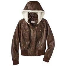 Mossimo Supply Co Junior S Faux Leather Bomber Jacket Dark Brown Faux Leather Bomber Faux Leather Bomber Jacket Leather