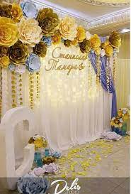 Paper Flowers Backdrop Ide Pesta Ide Perkawinan Dekorasi Pernikahan Buatan Sendiri