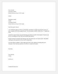 Need to cancel a contract. Business Contract Termination Letters Word Excel Templates