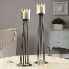 Now that chillier weather has hit portland, i've become a bit obsessed with candles. Bardo Aged Iron Wired Design Tall Candleholder Set Of 2 Aged Iron With Rust Undertones And Brown Luster Glass Globes Beige 3 X Home Decor Candle Holders Decor